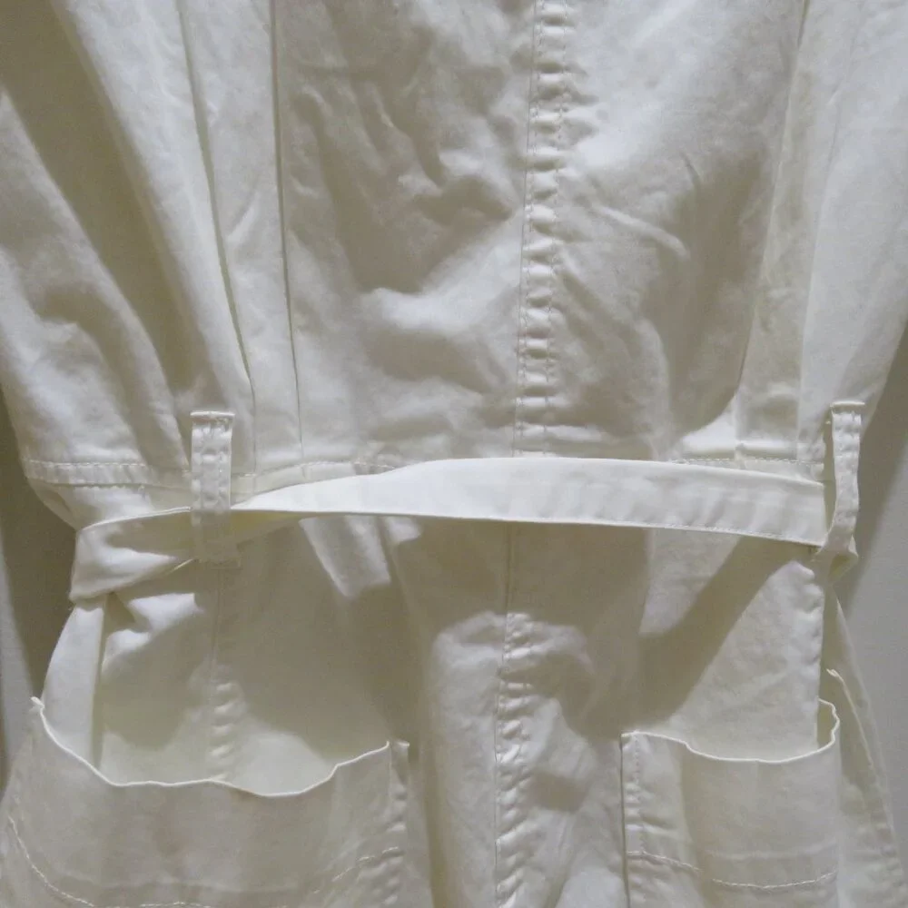 ALEX MILL Expedition Romper Jumpsuit in White Ecru Minimalist Quiet Luxury Sz S - Picture 13 of 15